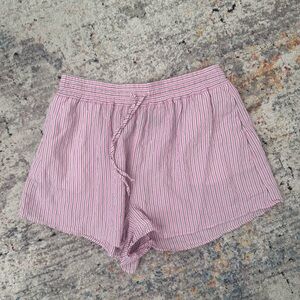Zara pink and white boxer style shorts | Large